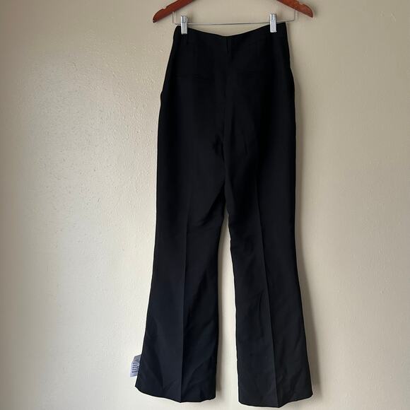 Topshop Black High Waisted Split Leg Pants US Size 4 - Picture 6 of 9